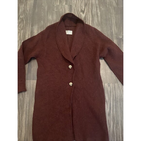 GEYSIR Iceland Women’s Icelandic Wool Sweater Cardigan Burgundy Red Size XL - Picture 5 of 11